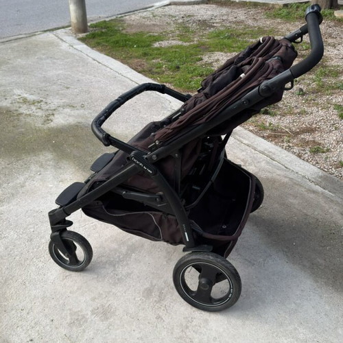 Peg Perego Book for Two twin stroller used, large with storage