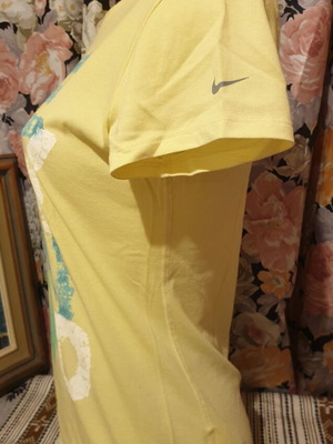 Nike running T-shirt used, yellow, size S