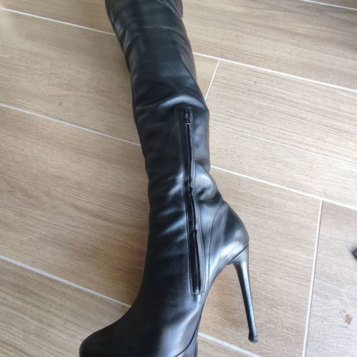 Over the knee boots handmade used, Jimmy Shoes, black
