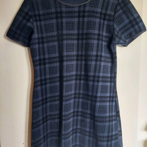 Apricot checked short-sleeve dress like new, UK 12 M