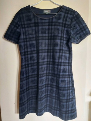 Apricot checked short-sleeve dress like new, UK 12 M