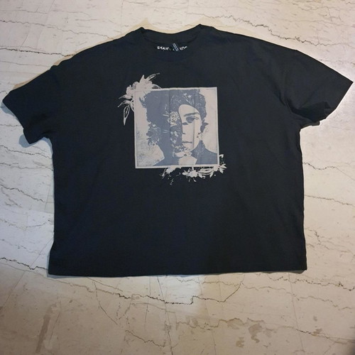 Shawn Mendes H&M t-shirt new black printed blouse