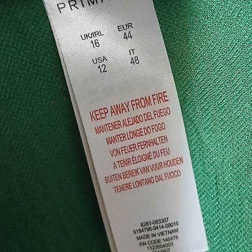 Primark green midi dress with front buttons like new, size XL