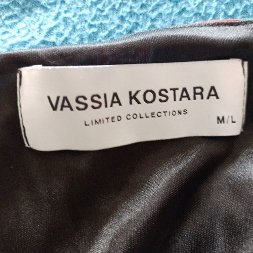 Vassia Kostara skirt M/L like new, black and red