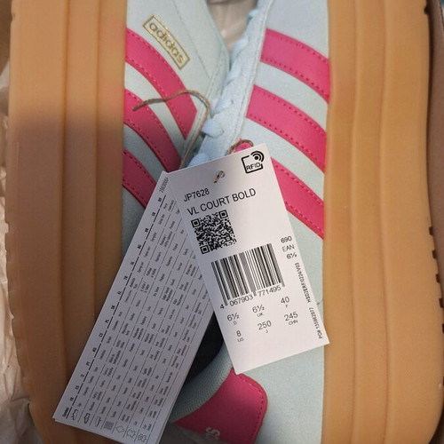 Adidas VL Court Bold size 40 new, pink and turquoise