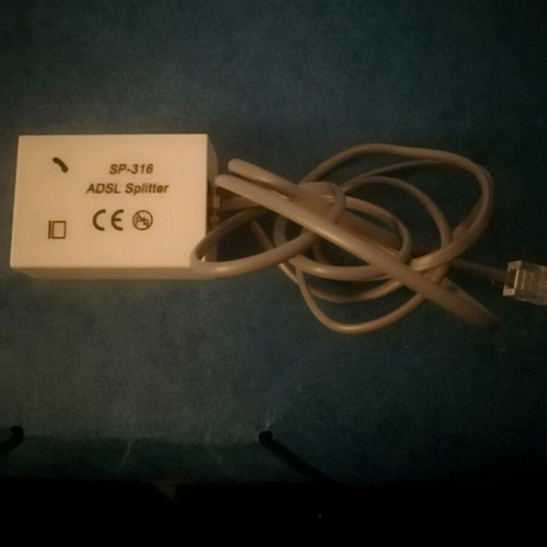 Phone modem box SP-316 like new, gray with cable