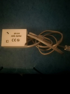 Phone modem box SP-316 like new, gray with cable