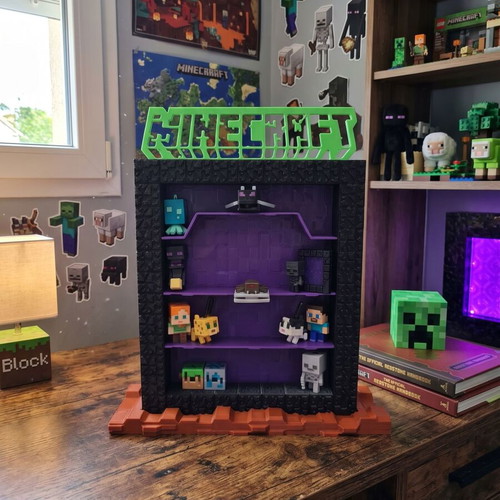 Minecraft Nether Portal 3D printed stand for Kinder Joy figures new