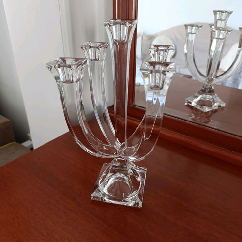 Crystal candlestick 5 holders new