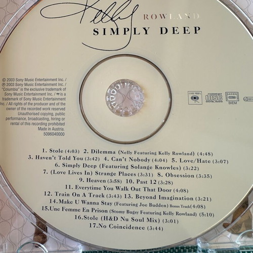 Kelly Rowland pack of 3 CDs like new, R&B / Soul