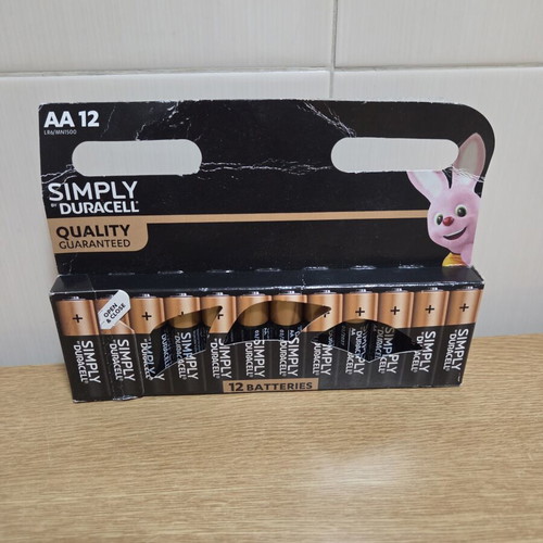 Simply by DURACELL LR6 AA 1.5V alkaline batteries pack of 12 new