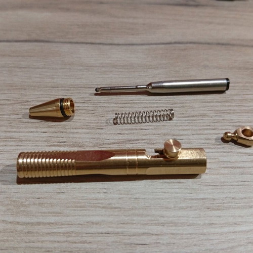 Mini pen keychain new, made of brass