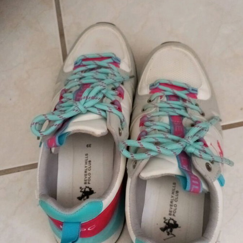 Beverly Hills Polo Club women's athletic shoes like new, size 39, blue and pink