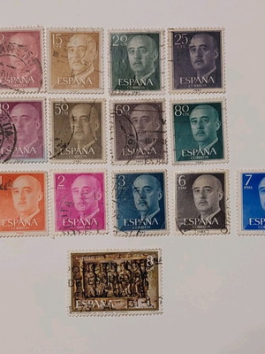 Spanish España Correos stamps with Franco used