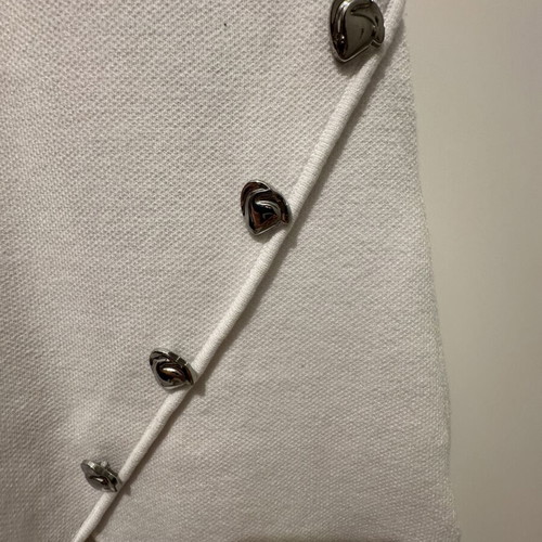Zara White Dress with Silver Buttons like new