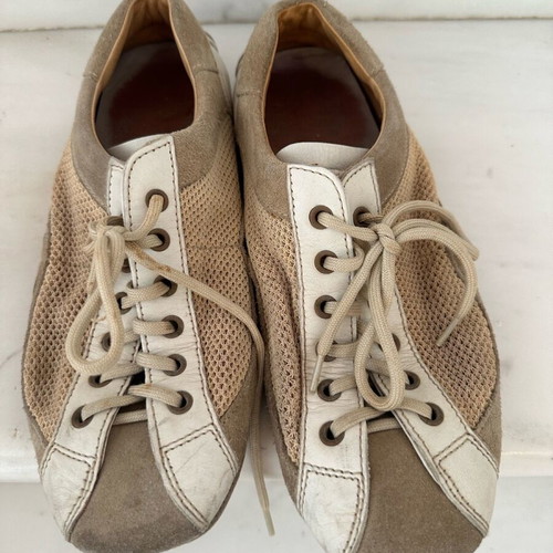 Prada canvas men's sneakers used size 40 beige