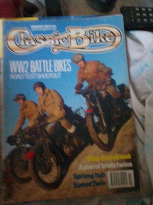 Classic Bike magazine used, February 1990 issue with WW2 battle bikes
