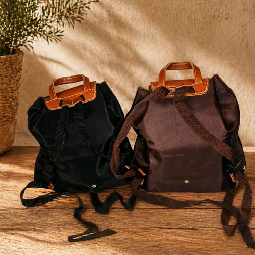 Backpack foldable black and brown, new, minimal design