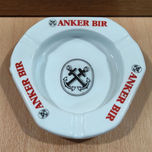 Anker beer vintage promotional ashtray used