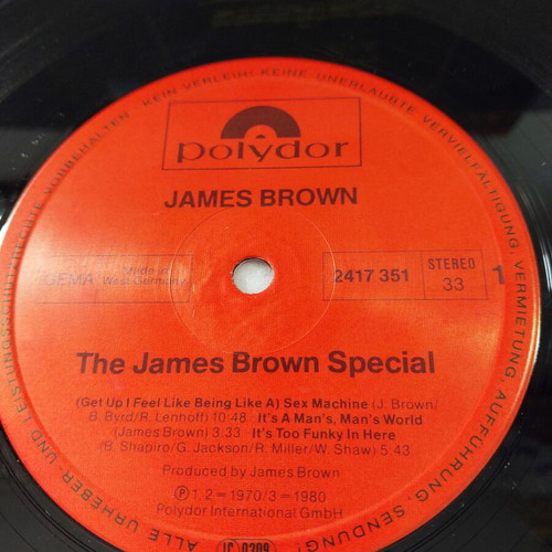 The James Brownies Special vinyl used