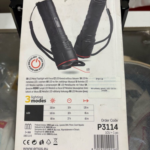 Led metal flashlight with focus new
