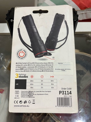 Led metal flashlight with focus new