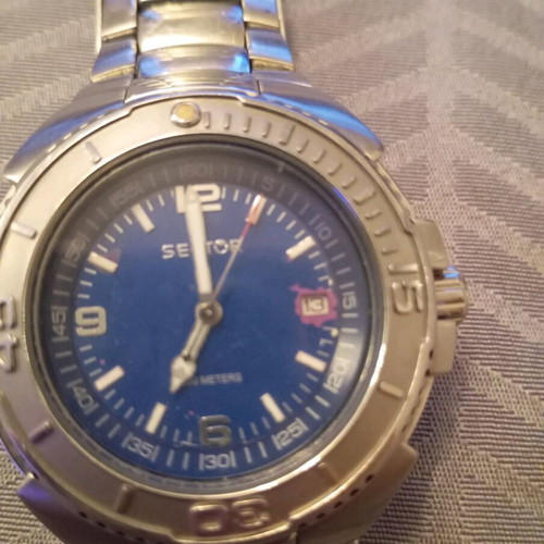Sector watch with bracelet used, silver