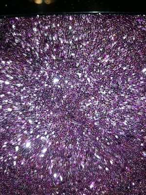 Carpisa evening clutch bag new, purple glitter