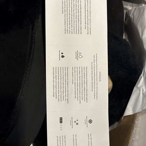 Ugg slippers new black with fur size 39 EU
