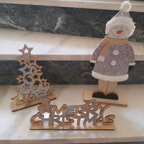 Christmas wooden decorations like new