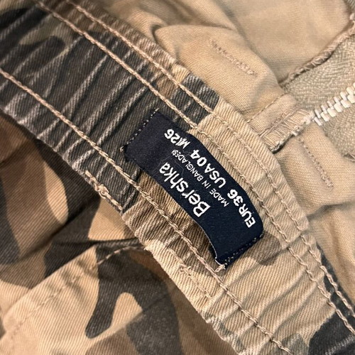 Bershka camouflage denim skirt size S new, green