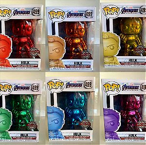 Funko POP! Marvel - Avengers (Endgame) - Hulk * Pack of 6 Metallic Colors - Special Edition