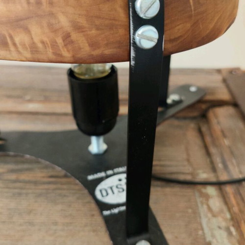 Table lamp new unique design with wooden shade