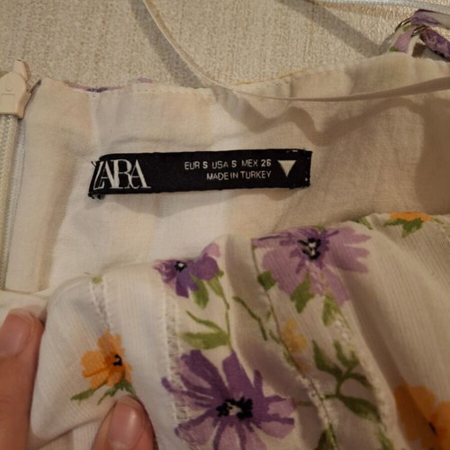 Zara summer linen dress small size 16 years colorful floral