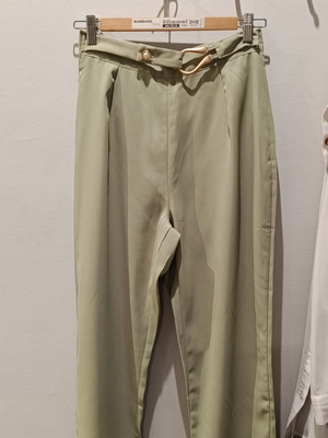 High-waisted pants like new, green, size XS