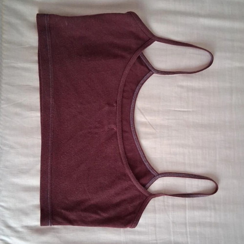 Vintage crop top 100% cotton like new, brown, sizes L and XL