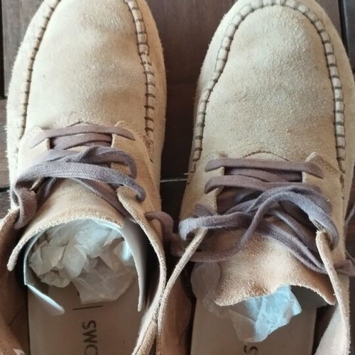 TOMS Balboa Mid Toffee Suede boots like new, water resistant, size 45