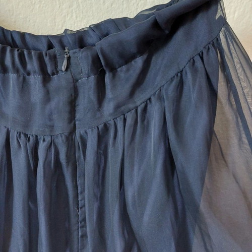 Blue maxi skirt XL used with sheer fabric and satin lining