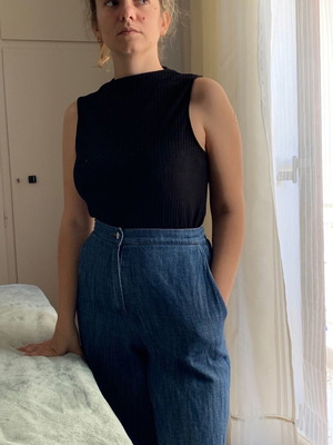 Mango black t-shirt like new, size M