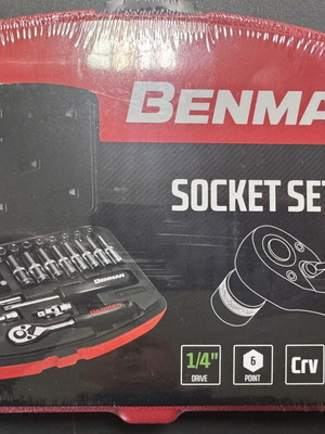 Benman socket set 48 pcs 1/4" drive, 6 point, CR-V steel