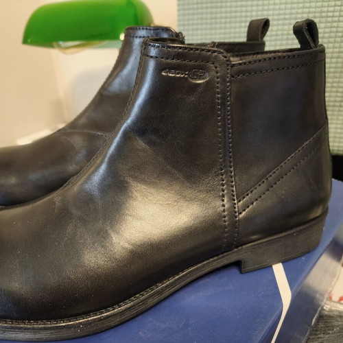 Geox men's black ankle boots, size 45