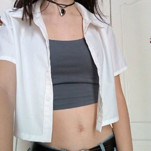 White t-shirt used, size S, with small stain