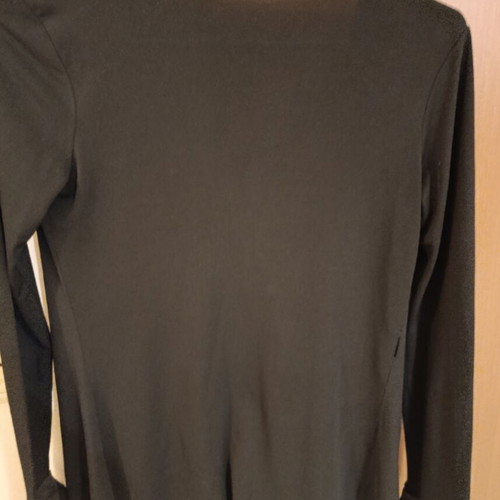Acne Studios black long-sleeve cardigan bolero with tie