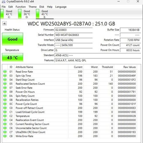 WD 250GB 3.5" SATA II 7200 RPM Enterprise Storage hard drive