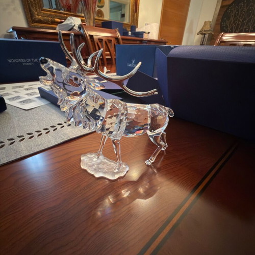 Swarovski Crystal Stag figurine like new