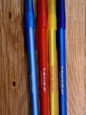 Collectible pens used, pack of 4 pieces