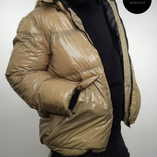 DEF Shiny Puffer Jacket like new, size L-XL, beige
