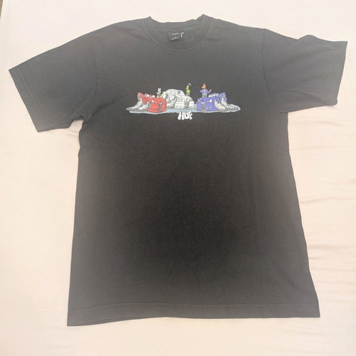 Huf t-shirt used, size S, black multicolor