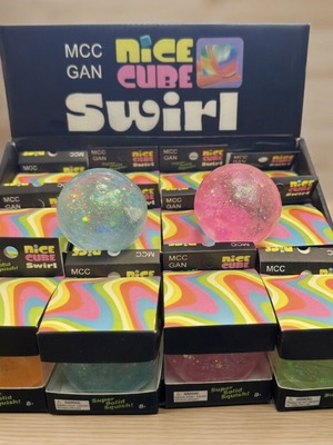 Squishy Round Ball Glitter Anti-Stress Toy new