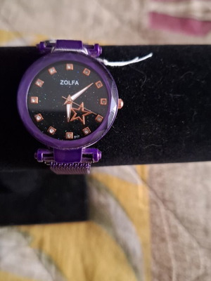 Wristwatch new purple with magnetic clasp 30mm
